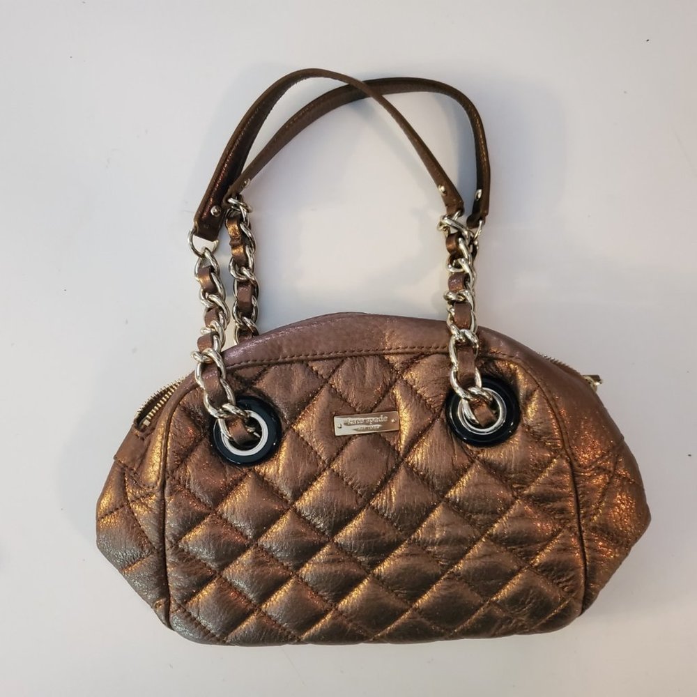 Kate Spade Quilted Copper Handbag with Dust Bag - Picture 5 of 9